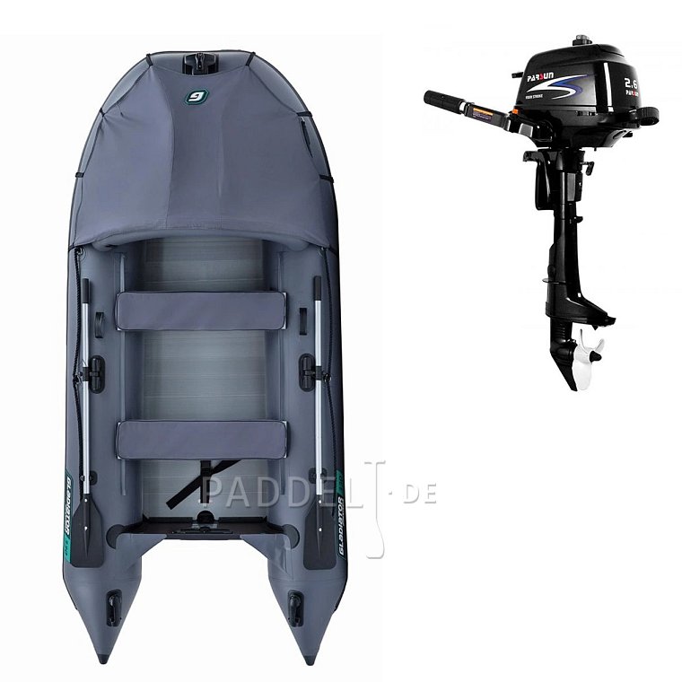 Schlauchboot GLADIATOR ACTIVE C330AL grey mit Aluminiumboden