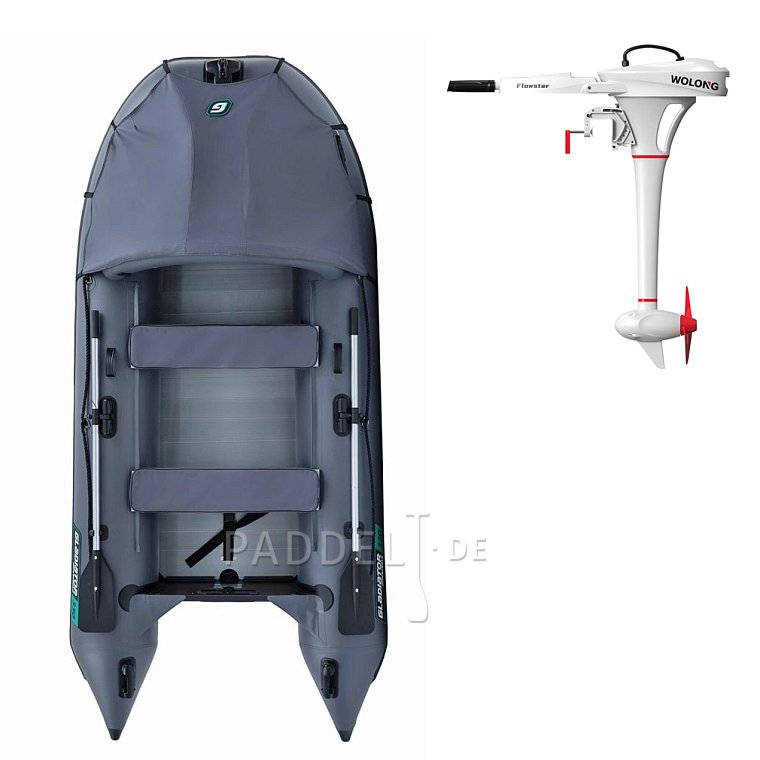 Schlauchboot GLADIATOR ACTIVE C330AL grey mit Aluminiumboden