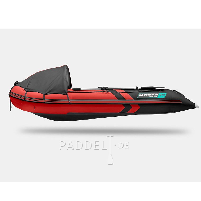 Schlauchboot GLADIATOR ACTIVE C330AL red black mit Aluminiumboden