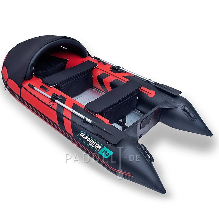 Schlauchboot GLADIATOR ACTIVE C330AL red black mit Aluminiumboden
