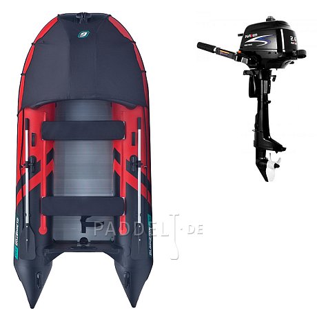 Schlauchboot GLADIATOR ACTIVE C330AL red black mit Aluminiumboden