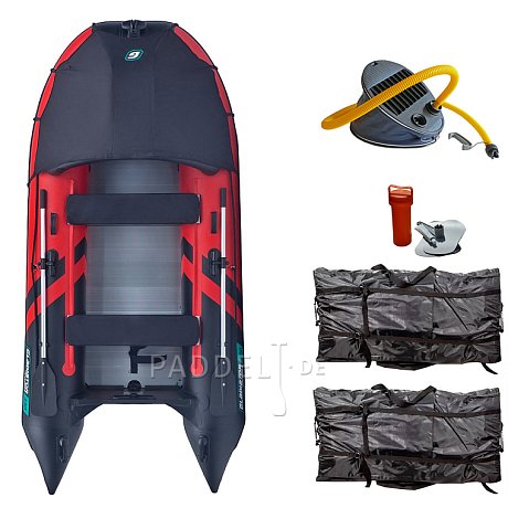 Schlauchboot GLADIATOR ACTIVE C330AL red black mit Aluminiumboden