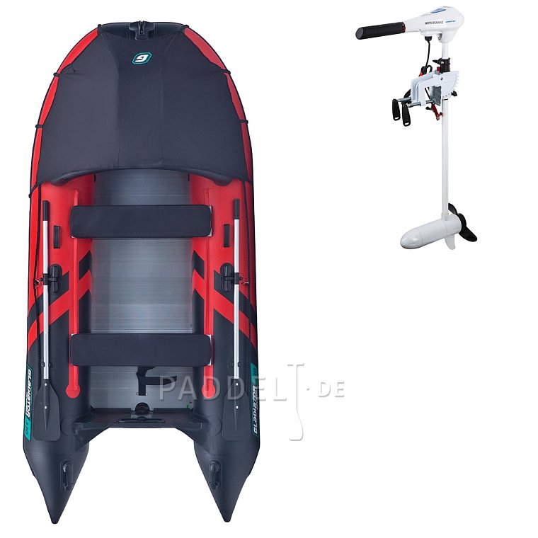 Schlauchboot GLADIATOR ACTIVE C330AL red black mit Aluminiumboden