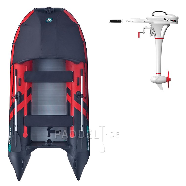 Schlauchboot GLADIATOR ACTIVE C330AL red black mit Aluminiumboden