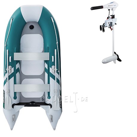 Schlauchboot GLADIATOR CLASSIC B330AD sea green white mit Luftboden