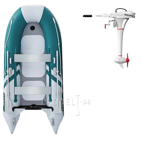 Schlauchboot GLADIATOR CLASSIC B330AD sea green white mit Luftboden