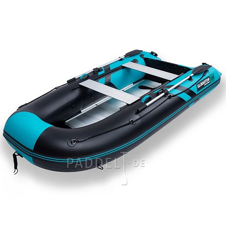Schlauchboot GLADIATOR CLASSIC B330AL black turquise mit Aluminiumboden
