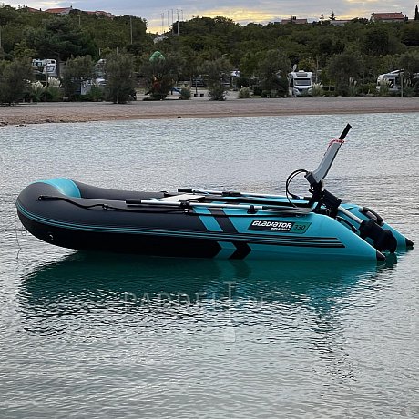 Schlauchboot GLADIATOR CLASSIC B330AL black turquise mit Aluminiumboden