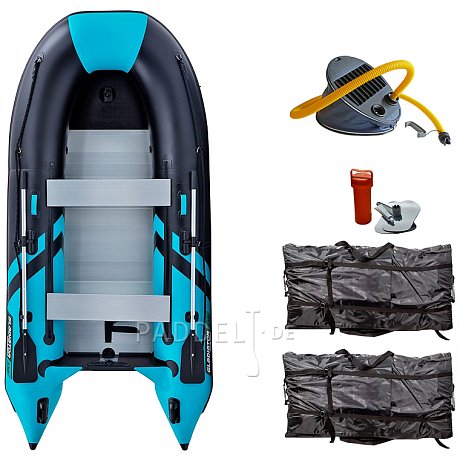 Schlauchboot GLADIATOR CLASSIC B330AL black turquise mit Aluminiumboden
