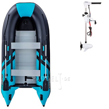 Schlauchboot GLADIATOR CLASSIC B330AL black turquise mit Aluminiumboden