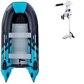 Schlauchboot GLADIATOR CLASSIC B330AL black turquise mit Aluminiumboden