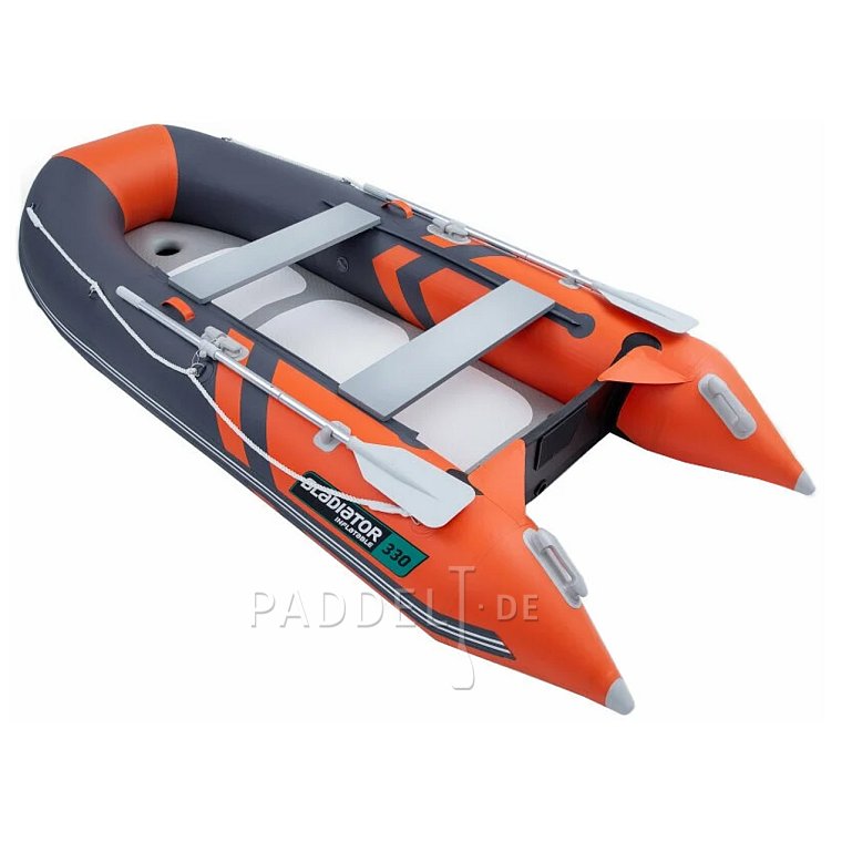 Schlauchboot GLADIATOR CLASSIC B330AD orange dark grey mit Luftboden