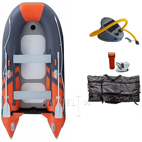 Schlauchboot GLADIATOR CLASSIC B330AD orange dark grey mit Luftboden