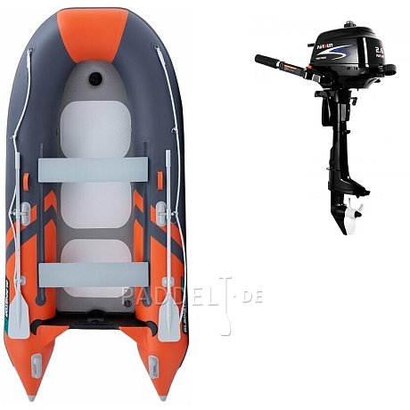 Schlauchboot GLADIATOR CLASSIC B330AD orange dark grey mit Luftboden