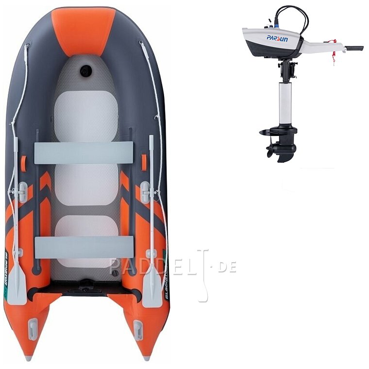 Schlauchboot GLADIATOR CLASSIC B330AD orange dark grey mit Luftboden