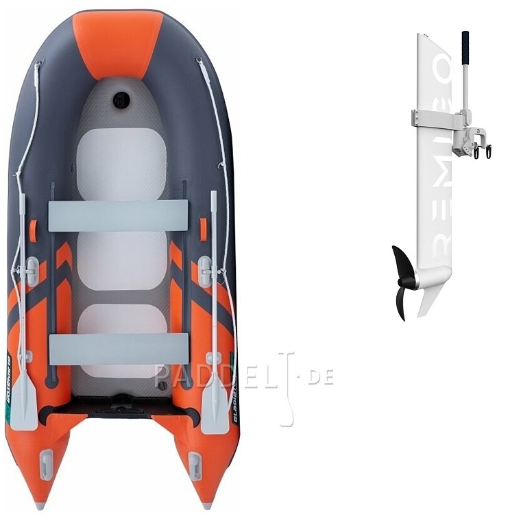 Schlauchboot GLADIATOR CLASSIC B330AD orange dark grey mit Luftboden