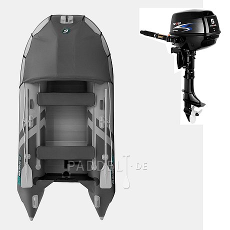 Schlauchboot GLADIATOR ACTIVE C330AL light dark grey mit Aluminiumboden