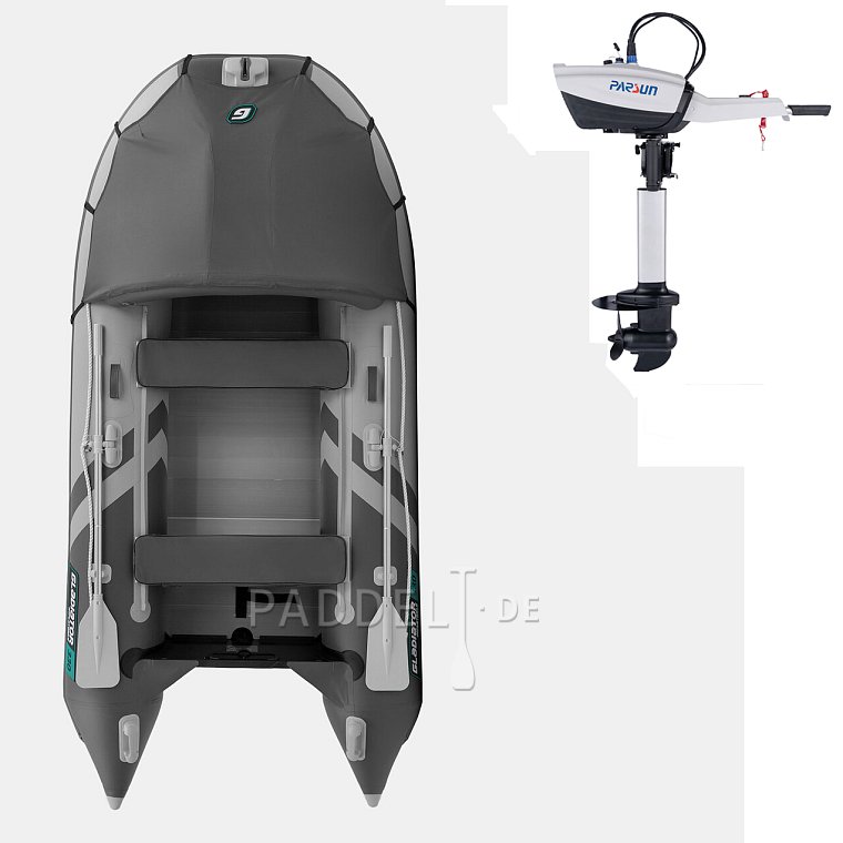 Schlauchboot GLADIATOR ACTIVE C330AL light dark grey mit Aluminiumboden