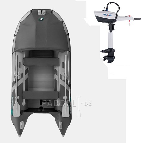 Schlauchboot GLADIATOR ACTIVE C330AL light dark grey mit Aluminiumboden