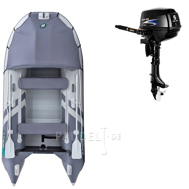 Schlauchboot GLADIATOR ACTIVE C330AL light dark grey mit Aluminiumboden