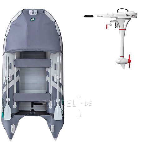 Schlauchboot GLADIATOR ACTIVE C330AL light dark grey mit Aluminiumboden