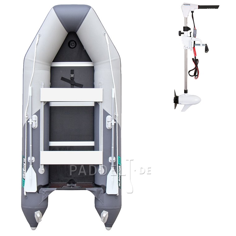 Schlauchboot GLADIATOR LIGHT AK340WF light dark grey mit Lattenboden