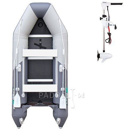 Schlauchboot GLADIATOR LIGHT AK340WF light dark grey mit Lattenboden