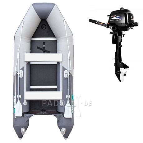 Schlauchboot GLADIATOR LIGHT AK340WF light dark grey mit Lattenboden