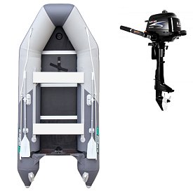 Schlauchboot GLADIATOR LIGHT AK340WF light dark grey mit Lattenboden