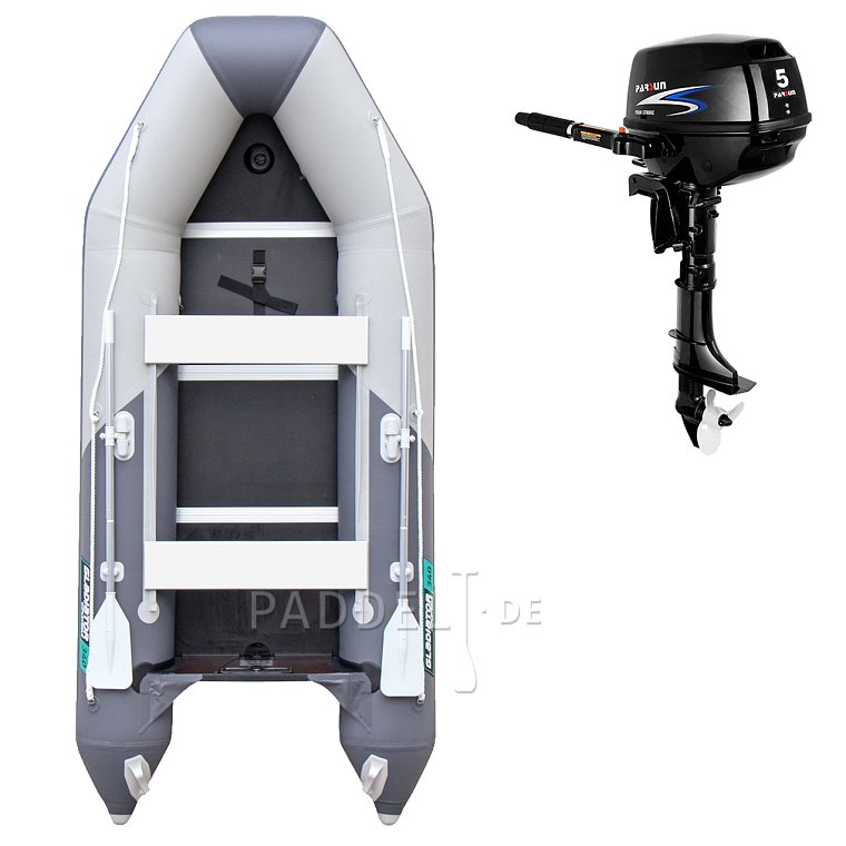 Schlauchboot GLADIATOR LIGHT AK340WF light dark grey mit Lattenboden