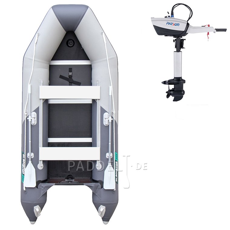 Schlauchboot GLADIATOR LIGHT AK340WF light dark grey mit Lattenboden