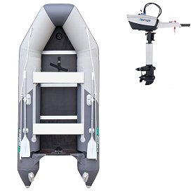 Schlauchboot GLADIATOR LIGHT AK340WF light dark grey mit Lattenboden