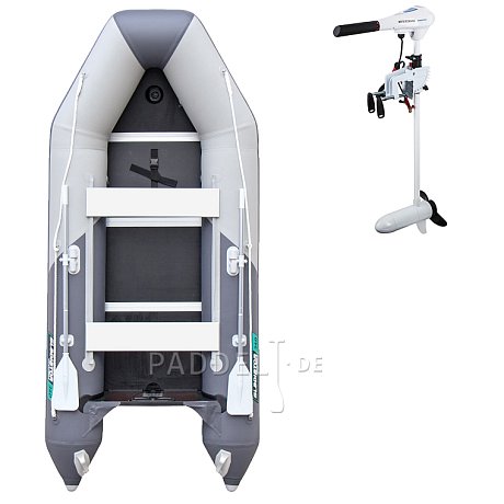 Schlauchboot GLADIATOR LIGHT AK340WF light dark grey mit Lattenboden