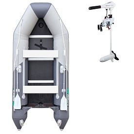 Schlauchboot GLADIATOR LIGHT AK340WF light dark grey mit Lattenboden