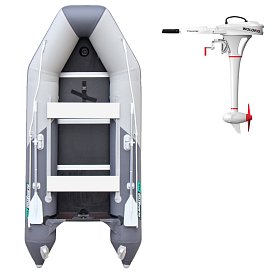 Schlauchboot GLADIATOR LIGHT AK340WF light dark grey mit Lattenboden