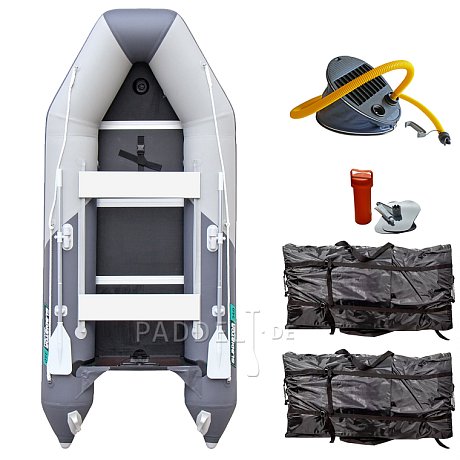 Schlauchboot GLADIATOR LIGHT AK340WF light dark grey mit Lattenboden