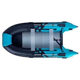 Schlauchboot GLADIATOR CLASSIC B370AL black turquoise mit Aluminiumboden