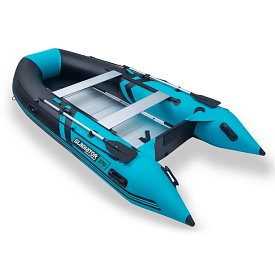 Schlauchboot GLADIATOR CLASSIC B370AL black turquoise mit Aluminiumboden