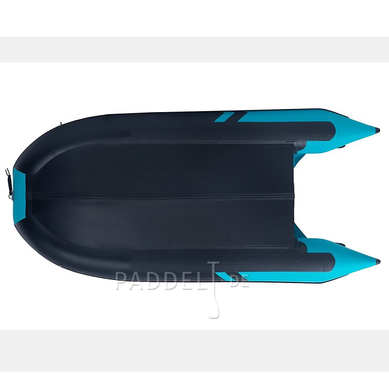 Schlauchboot GLADIATOR CLASSIC B370AL black turquoise mit Aluminiumboden