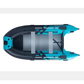 Schlauchboot GLADIATOR CLASSIC B370AL black turquoise mit Aluminiumboden