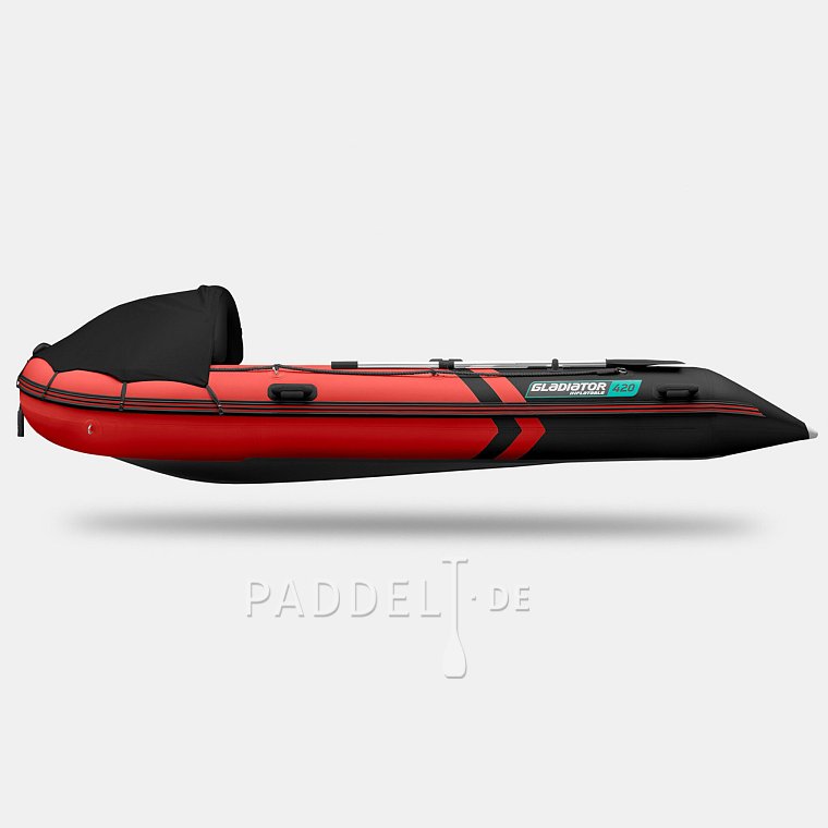 Schlauchboot GLADIATOR ACTIVE C420AL red black mit Aluminiumboden
