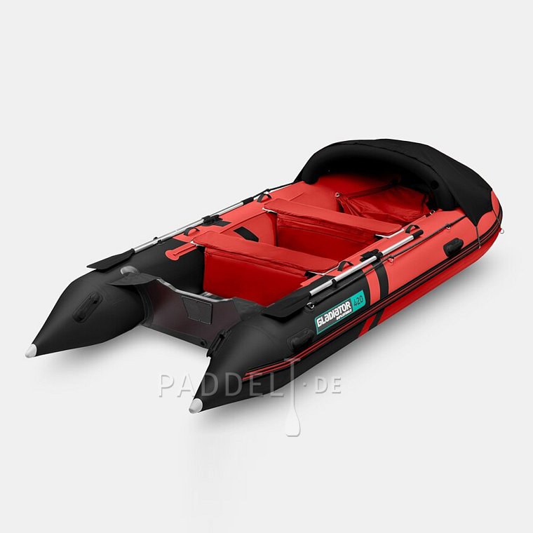 Schlauchboot GLADIATOR ACTIVE C420AL red black mit Aluminiumboden