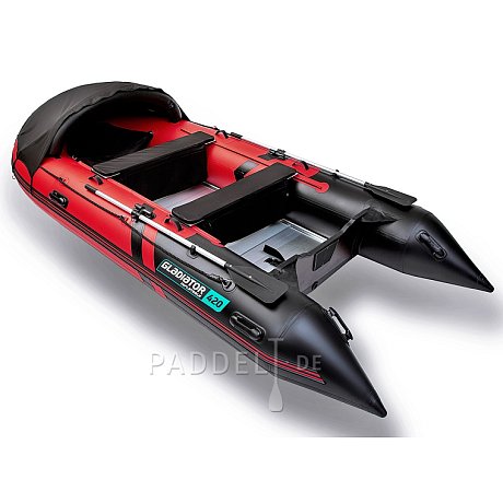 Schlauchboot GLADIATOR ACTIVE C420AL red black mit Aluminiumboden