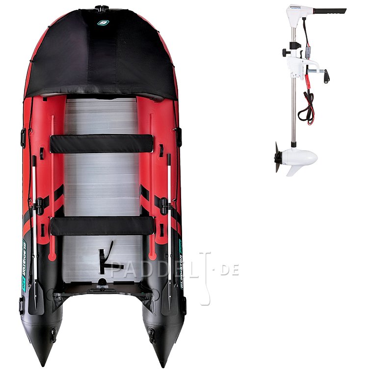 Schlauchboot GLADIATOR ACTIVE C420AL red black mit Aluminiumboden