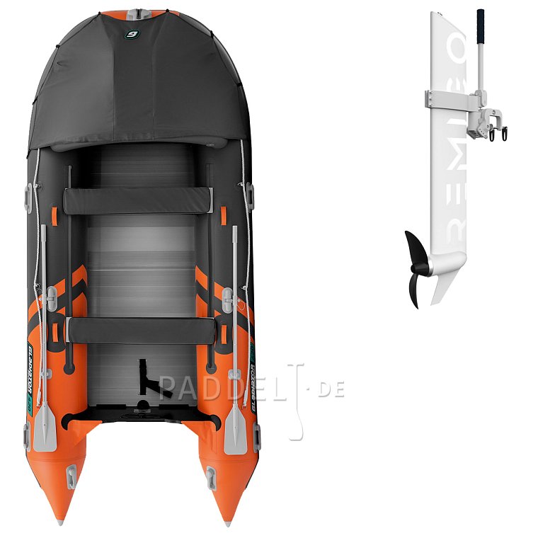 Schlauchboot GLADIATOR ACTIVE C420AL orange dark grey mit Aluminiumboden