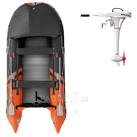 Schlauchboot GLADIATOR ACTIVE C420AL orange dark grey mit Aluminiumboden