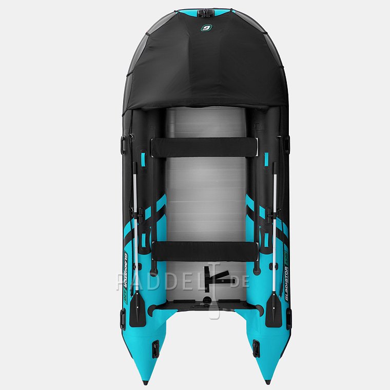 Schlauchboot GLADIATOR ACTIVE C420AL black turquoise mit Aluminiumboden