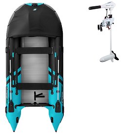 Schlauchboot GLADIATOR ACTIVE C420AL black turquoise mit Aluminiumboden