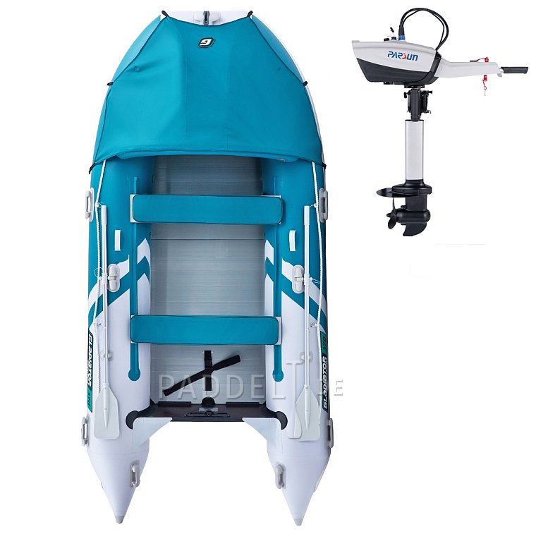 Schlauchboot GLADIATOR ACTIVE C420AL sea green white mit Aluminiumboden