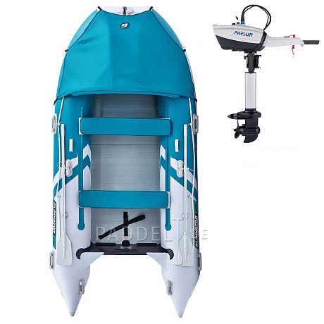 Schlauchboot GLADIATOR ACTIVE C420AL sea green white mit Aluminiumboden